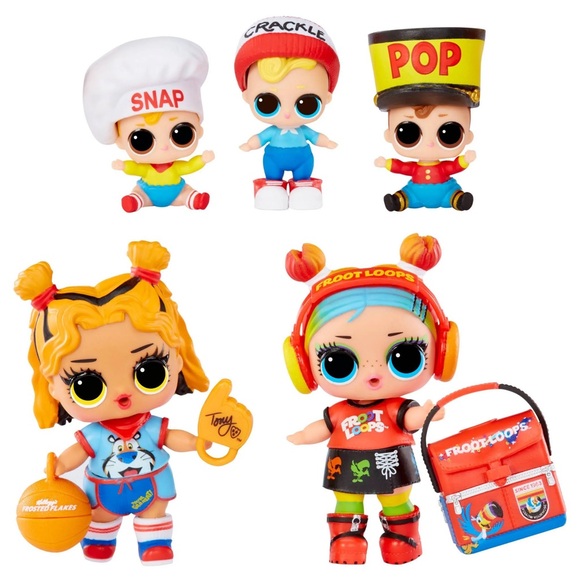 LOL Surprise! DELUXE ❤️s Mini Bites KELLOGGS Cereal 5 Dolls w/Accessories *NEW* - Picture 2 of 11